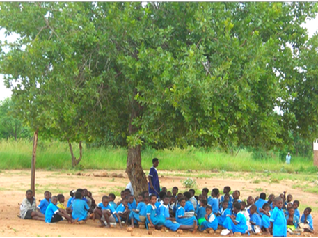 School under a tree in Africa